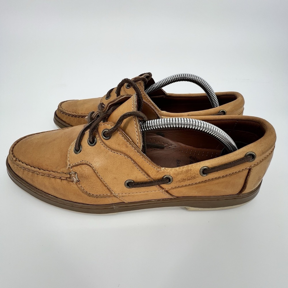 Allen Edmonds Eastport Brown Leather Boat Shoes Men's 9.5 D